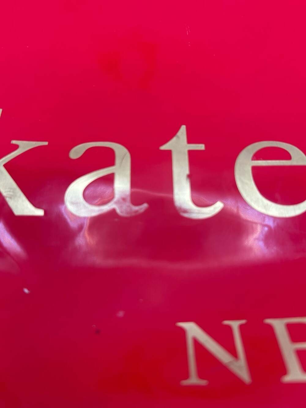 Kate Spade New York Red Patent Leather Logo Tote Bag - Picture 4 of 7